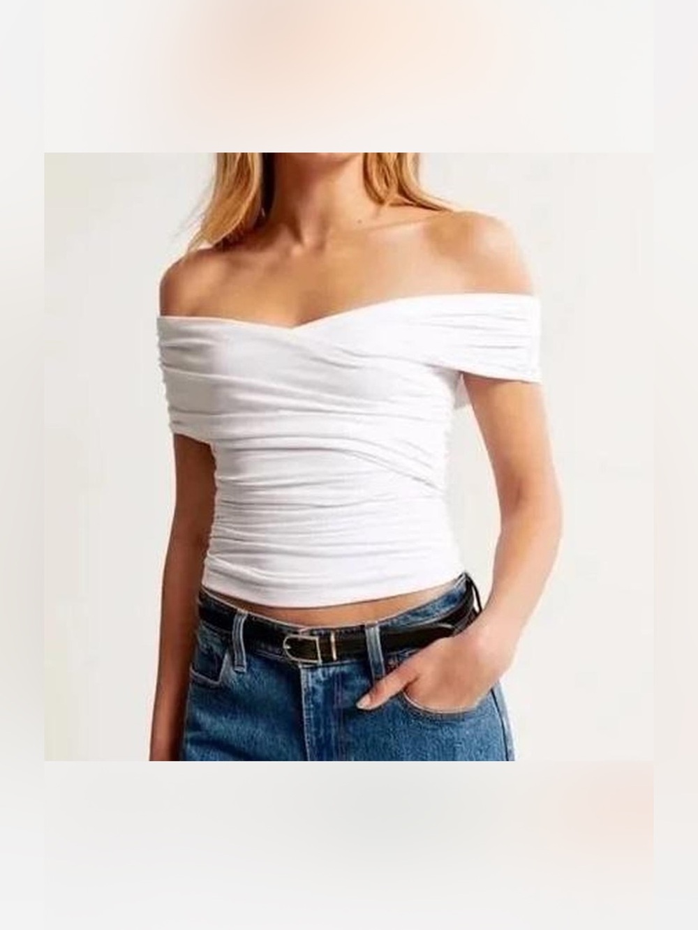 Abercrombie Twist Off Shoulder Top